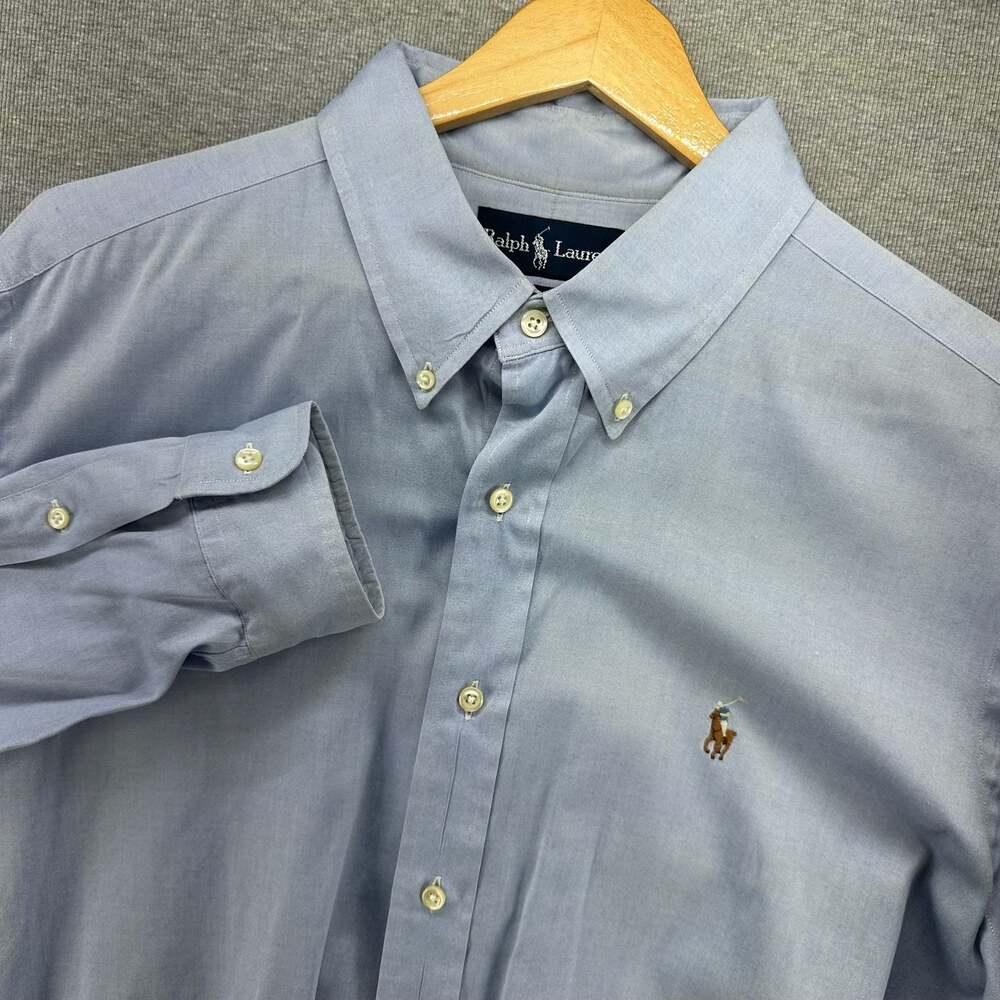 Polo Ralph Lauren Classic Fit Long Sleeve Oxford Shirt Light Blue XL Flesh Pony